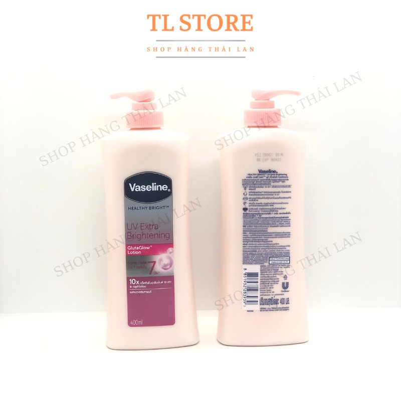 Sữa Dưỡng Thể Dưỡng Da Trắng Hồng Vaseline UV Lightening 10x chai 400ml