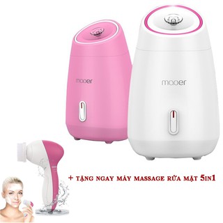 Máy xông mặt thảo dược thải độc da tặng kèm máy rửa mặt 5in1