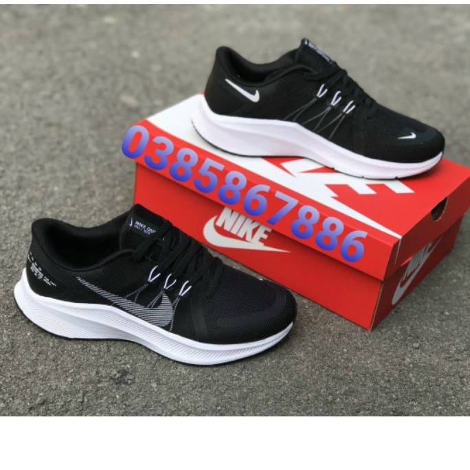 Giày Nike Running Quest 4 (2021) Black/White Nam (M) [Auth - Chính Hãng - FullBox] SAIGONSNEAKER79STORE