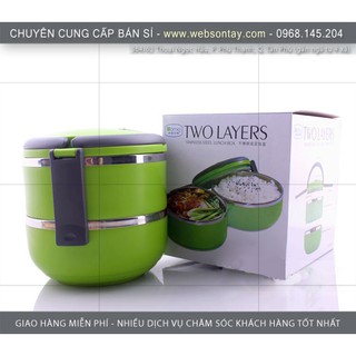 cà mên inox 2 ngăn