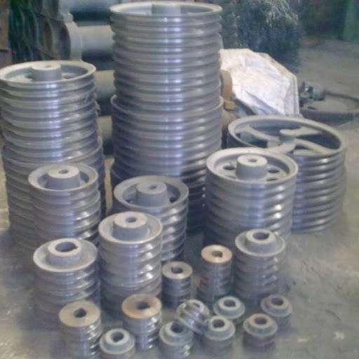 Puly 2 rãnh chạy dây curoa bản B đường kính ngoài từ 220mm tới 400mm.