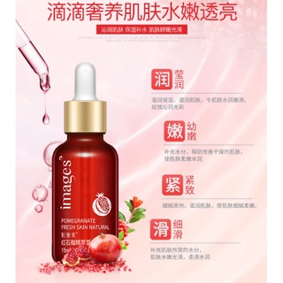 Serum Dưỡng Da Ngừa Mụn, Chống Lão Hóa, Căng Mướt Da Từ Trái Lựu Images Pomegranate Fresh Skin Natural 15ml