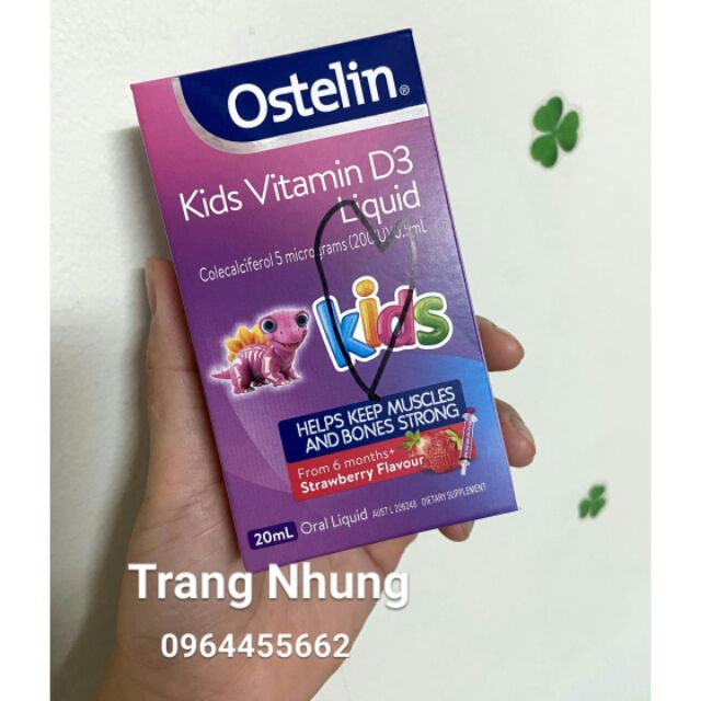 Kẹo bổ sung Vitamin D cho bé từ 6 tháng tuổi vị dâu - hàng xách tay Úc