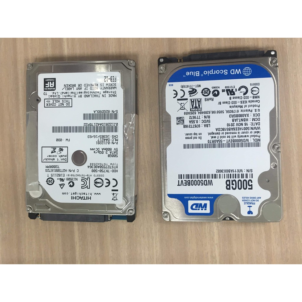 ổ cứng HDD laptop 500gb toshiba và WD blue