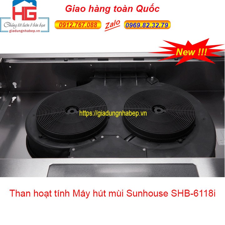 Máy hút mùi Sunhouse SHB6118i Inox