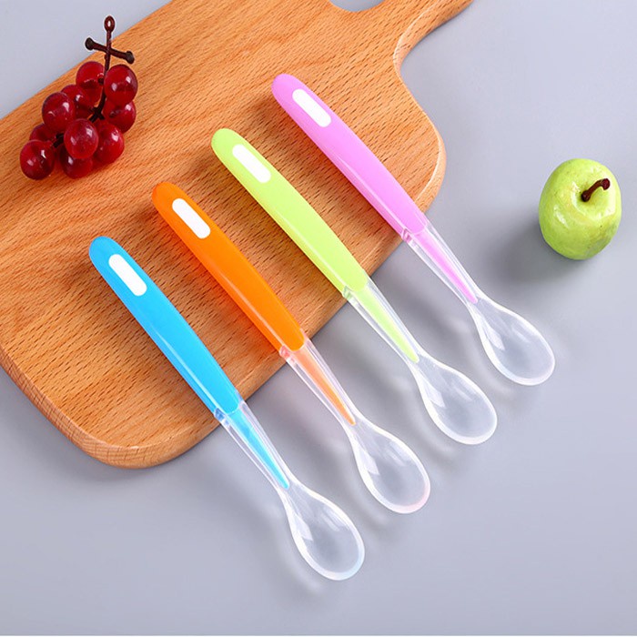 Muỗng Thìa Silicon Sâu Lòng Siêu Mềm Cho Bé Ăn Dặm