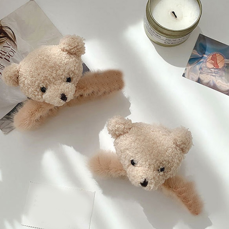 Kẹp Tóc Đuôi Ngựa Cỡ Lớn Chống Trượt Bằng Vải Lông