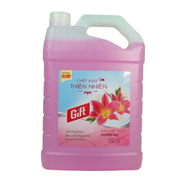 Combo 2 Can Lau Sàn Gift Can 4L Hương Thiên Nhiên Đậm Đặc Gấp 2 Lần  (màu ngẫu nhiên)