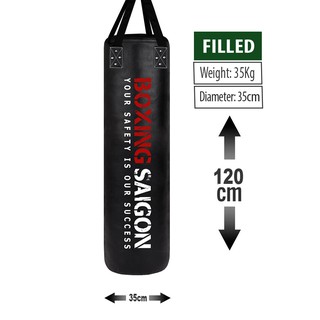 Bao cát đấm bốc Boxing Saigon 1m2 - Đen