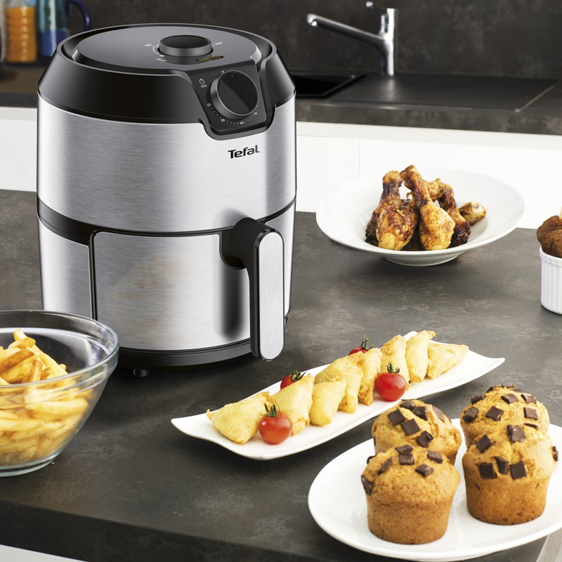 Nồi chiên không dầu cơ 4.2 lít vỏ thép Tefal EY201D15 1500W - Hàng chính hãng