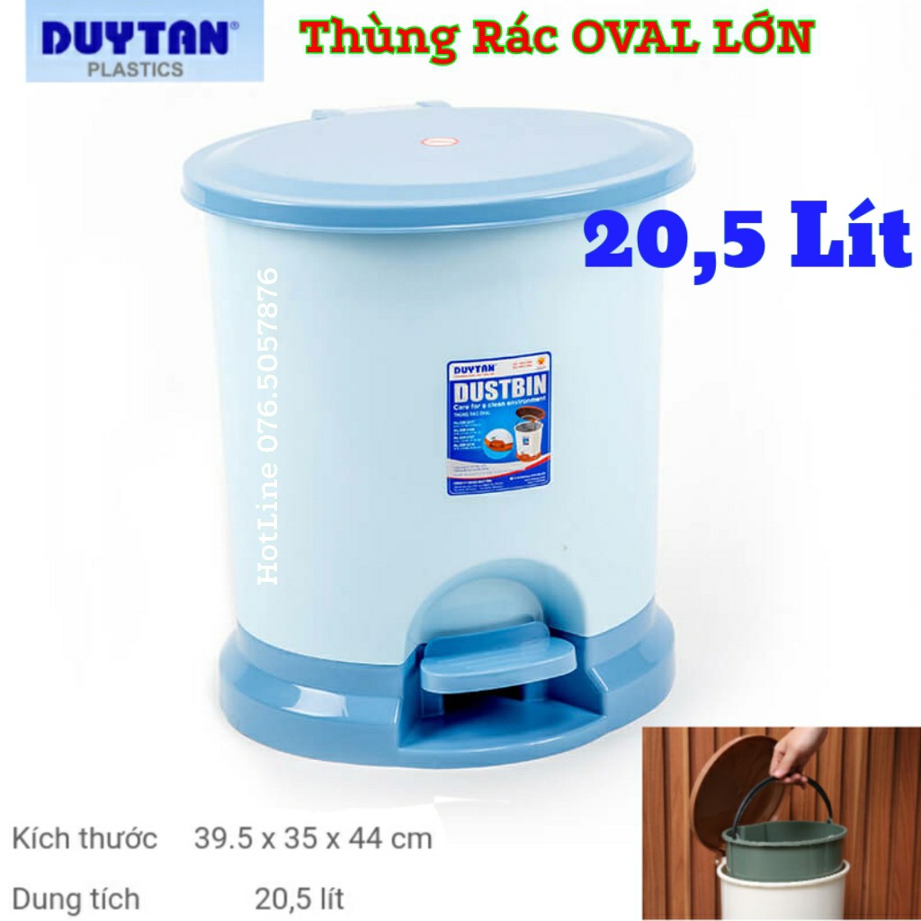 Thùng rác nhựa duy tân OVAL Cỡ LỚN 20 LÍT