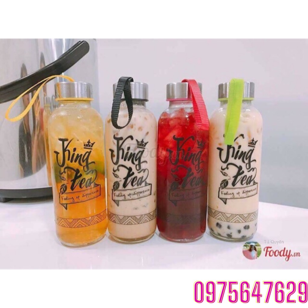 COMBO 10 CHAI ĐỰNG NƯỚC ÉP 300ML NẮP DÂY XÁCH THUỶ TINH
