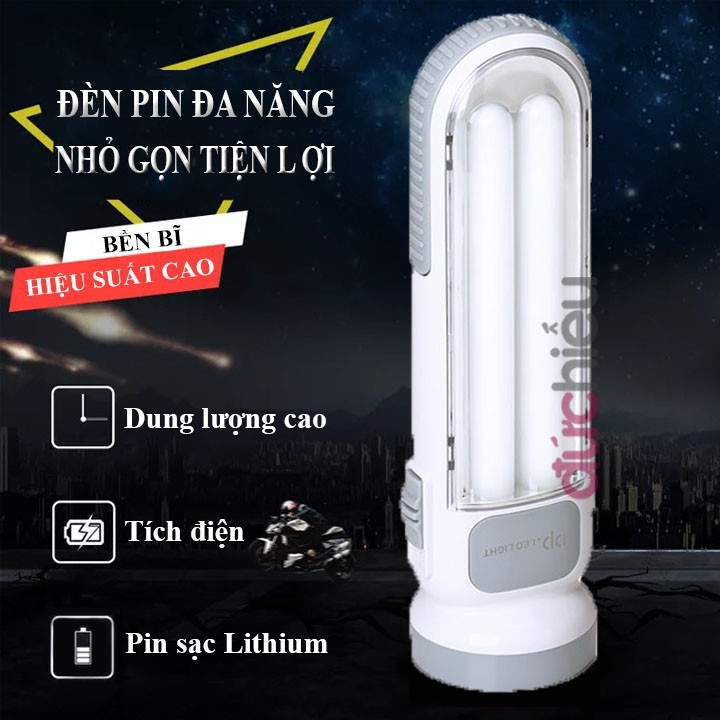 [ Hàng bao đẹp ] Đèn pin siêu sáng đa năng 2 trong 1 volume điều chỉnh độ sáng - Đức Hiếu Shop