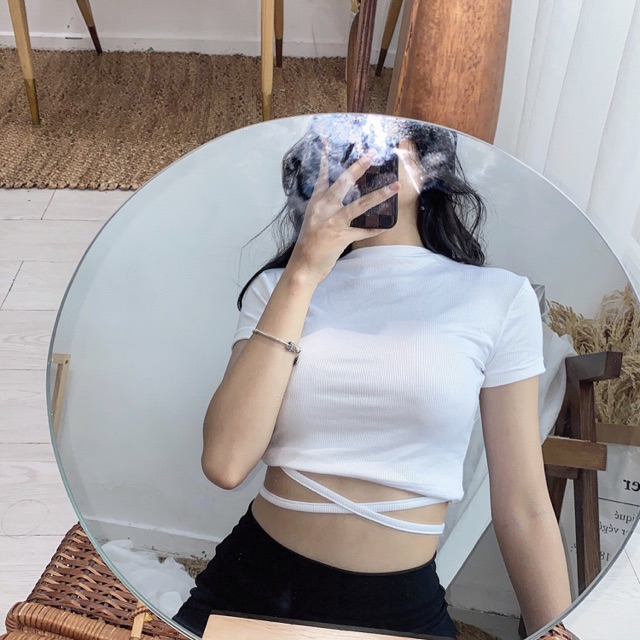 YAN CROPTOP▪Áo croptop thắt dây eo
