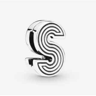 Pure Silver Letter Clip Charm