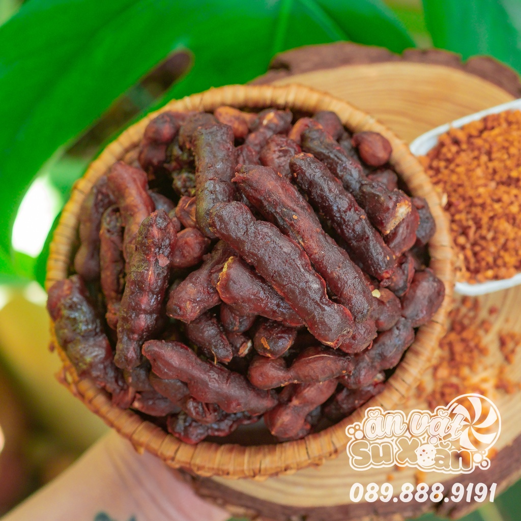 Me lào lột chấm muối tôm Ăn Vặt Su Xoắn