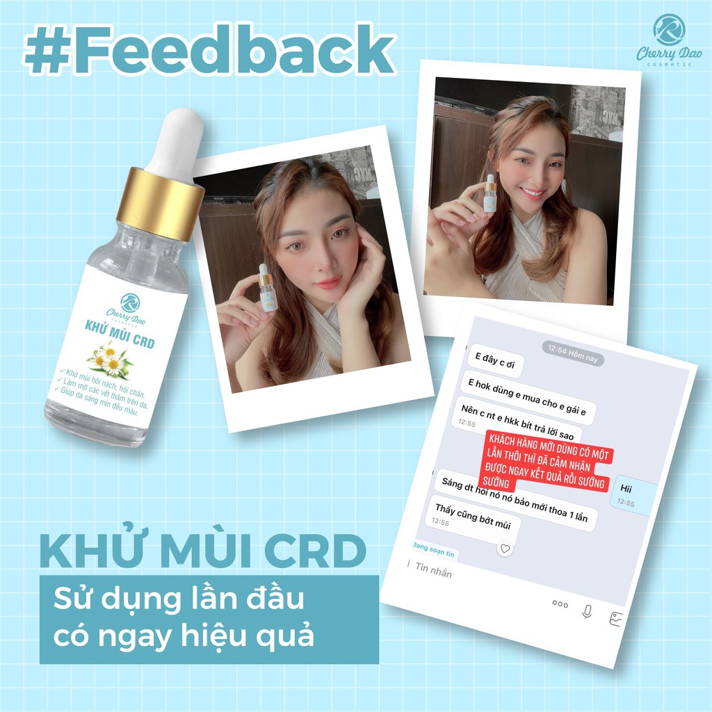 Serum CRD Cherry Đào khử mùi hôi nách hôi chân ngăn mồ hôi tay 5Ml