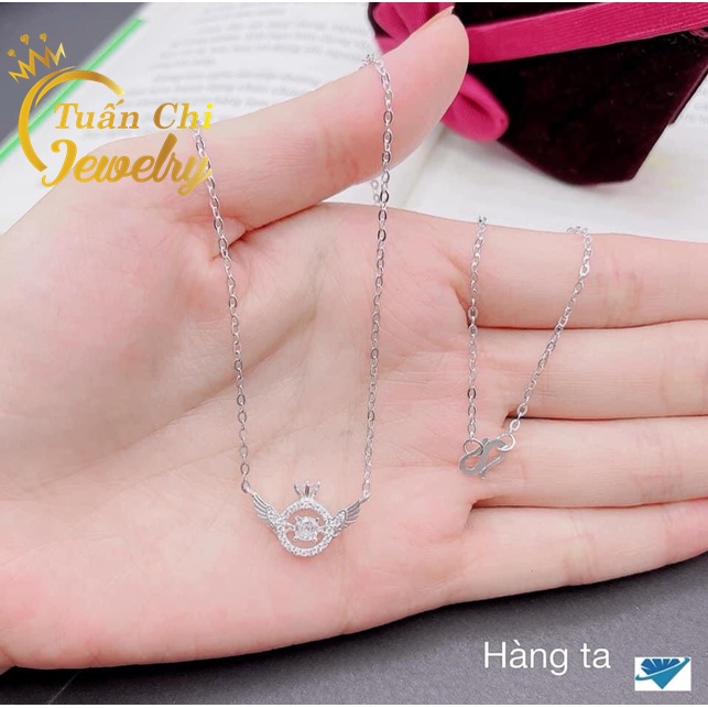 Dây Chuyền Bạc ⚡SALE SỐC⚡ Vòng Cổ Bạc Nữ Liền Mặt Cánh Thiên Thần Dễ Thương