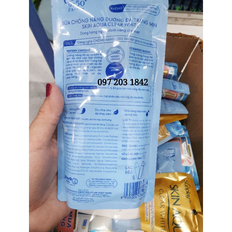 Sunplay Chống Nắng Skin Aqua Clear White SPF50+, PA++++: Sữa chống nắng dưỡng da trắng mịn tối ưu | BigBuy360 - bigbuy360.vn