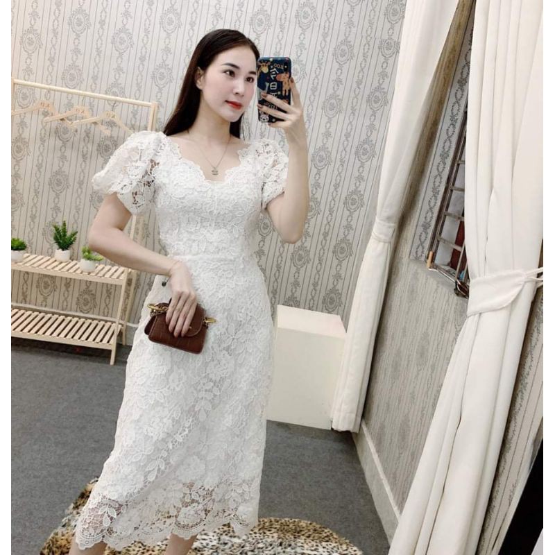 Váy ren nổi cao cấp