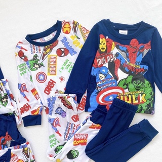 Set 2 bộ dài tay siêu nhân cho bé trai