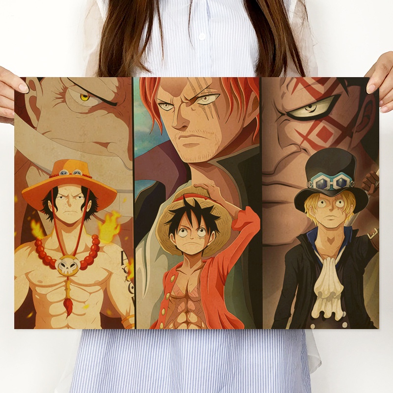 Poster Anime One Piece Dán Tường kích thước 51*35cm - Tranh Nhân vật Anime One Piece Dán Tường Siêu Đẹp