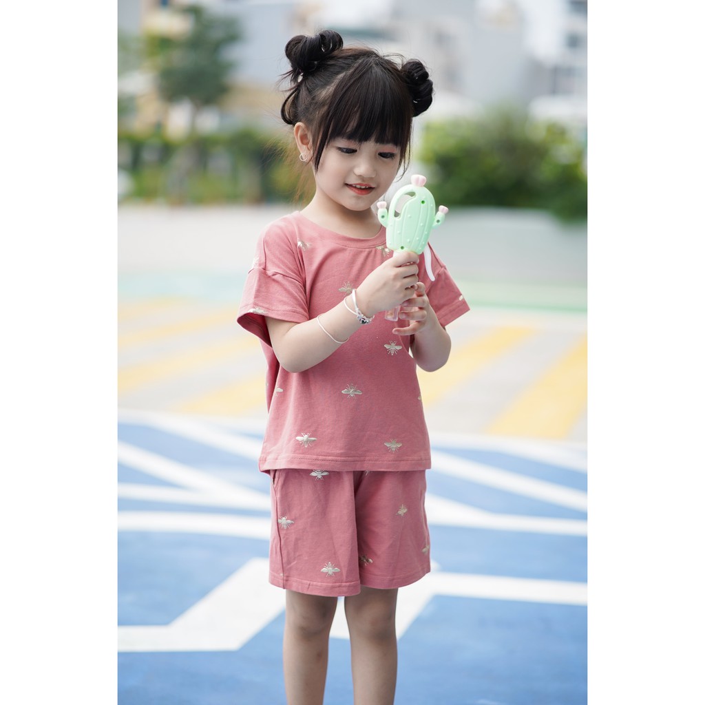 Bộ Đồ Mùa Hè Bé Gái 3-4 Tuổi/12 - 15Kg, Cotton, Tiêu Chuẩn Xuất Khẩu, Mầu Sắc, Họa Tiết Phong Phú, Chính Hãng Cao Cấp