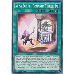 Thẻ bài Yugioh - TCG - Abyss Script - Romantic Terror / LDS2-EN062'