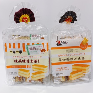 BÁNH BÔNG LAN PHÔ MAI TƯƠI WINGOO HƯƠNG CAM/ TRÀ XANH 238G