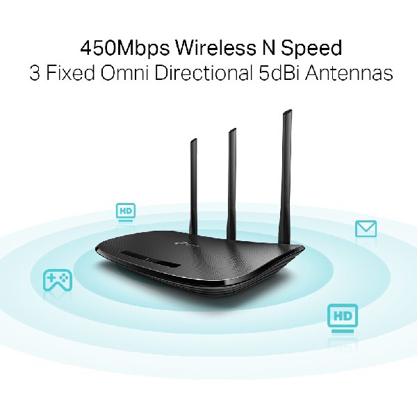 Thiết bị mạng Router TP-Link TL-WR940N - Router Wifi Chuẩn N Tốc Độ 450Mbps - Hàng Chính Hãng