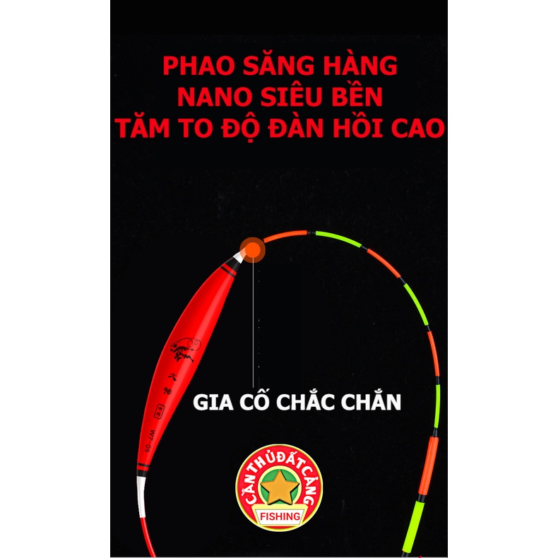 Phao săn hàng tăm to 3,5mm, ăn chì 4 gam siêu bắt mắt, nhìn xa 50m, câu cá trắm đen, trắm cỏ, chép.