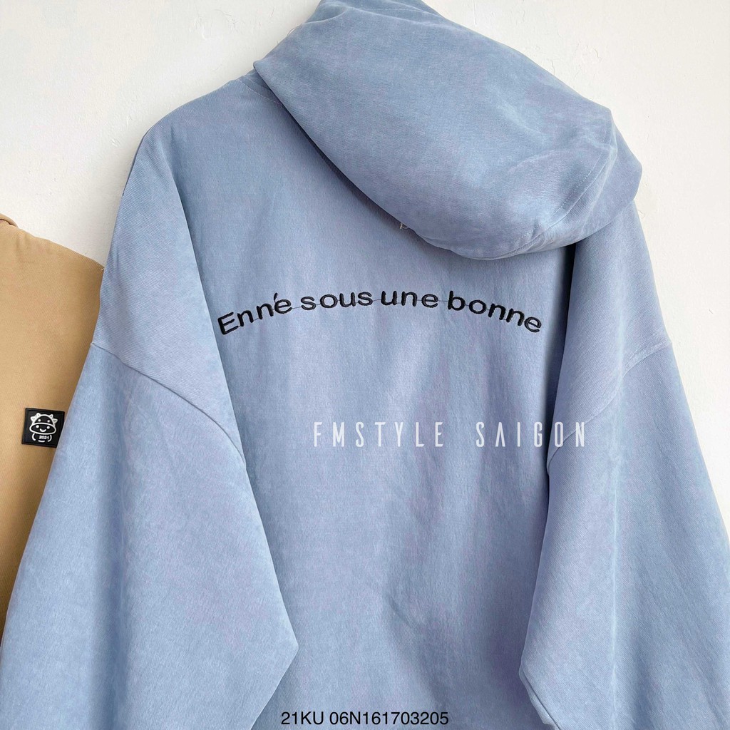 Áo khoác Hoodie rút gấu bò sữa ulzzang unisex thời trang tránh gió VM STYLE 21KU07EP1001