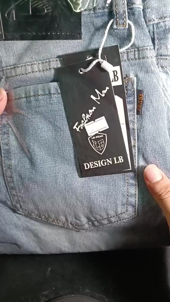 Quần Jean Nam Lb, Vải Jean Denim Co Giãn, Màu Xanh Sáng Trơn Thời Trang , Phom Skinny, Chiều Dài quần 92cm | BigBuy360 - bigbuy360.vn