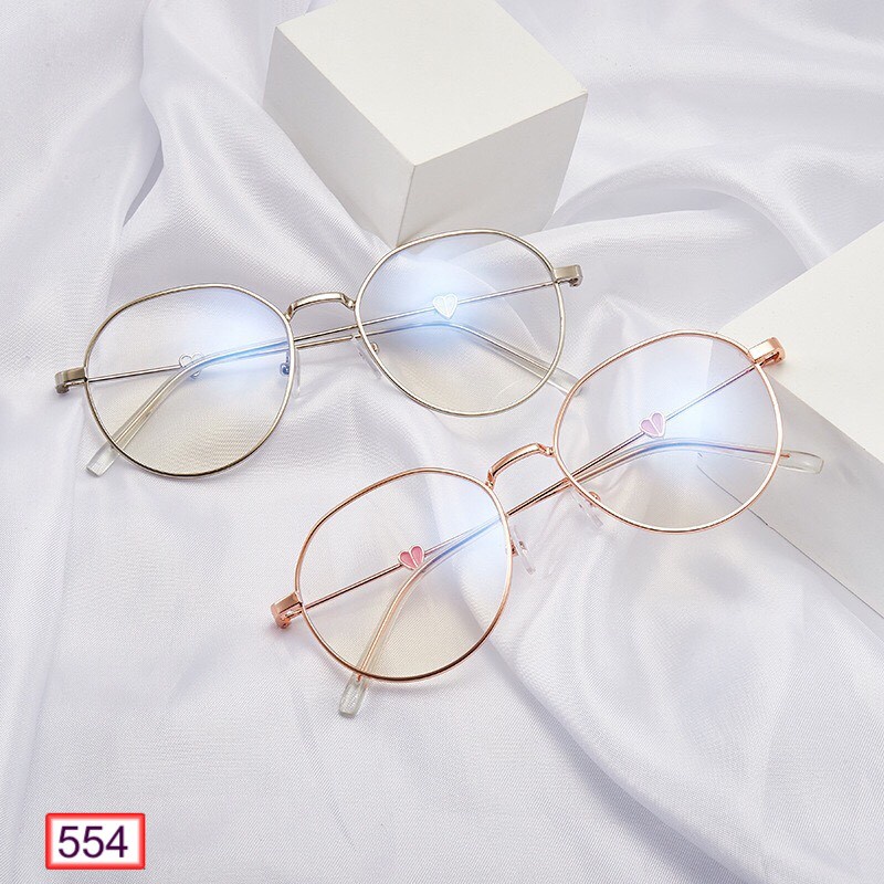 Mắt Kính Gọng Cận Gọng Trái Tim 554 Hot Trend Siêu Dễ Thương - Hazo