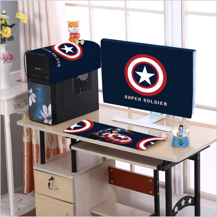 Vỏ Bọc Bảo Vệ Bàn Phím Máy Tính 3 Trong 1 Chống Bụi Có Màn Hình LCD / Captain America
