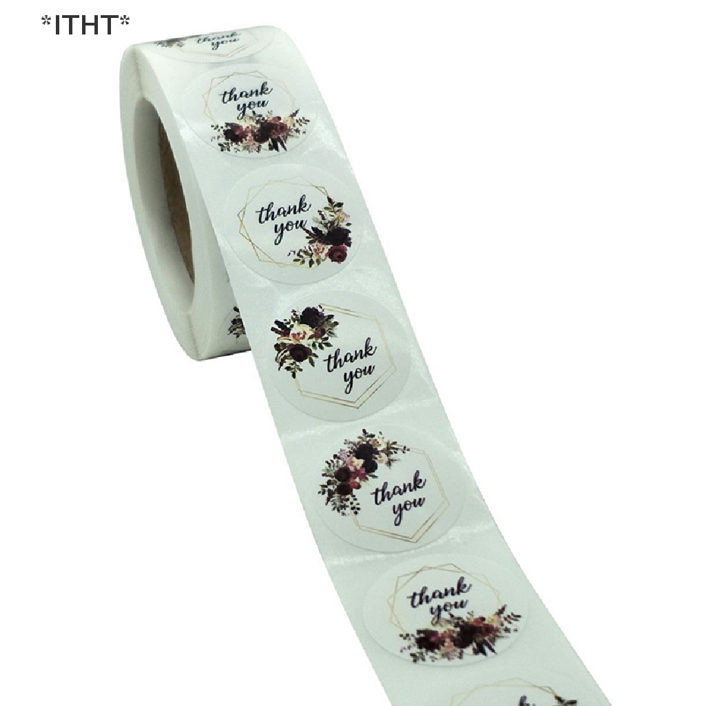 Set 500 Miếng Dán Niêm Phong Bao Bì Quà In Chữ Thank You Độc Đáo Tiện Dụng