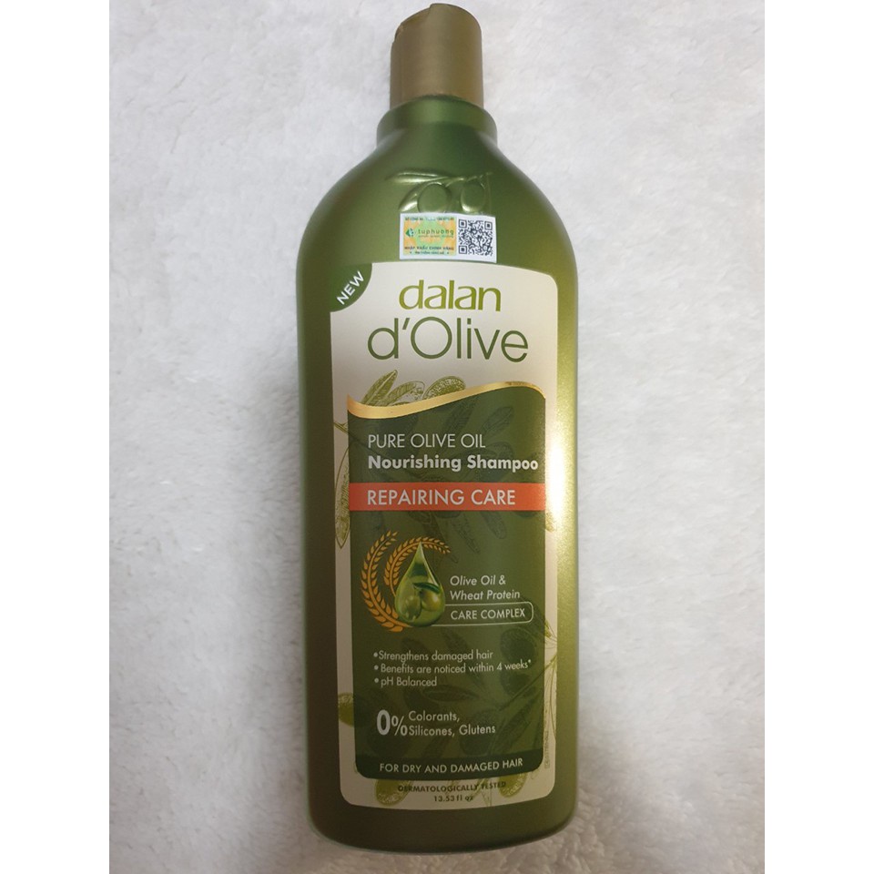 Dầu Gội Olive Phục Hồi Tóc Khô &amp; Hư Tổn Dalan D'Olive Shampoo Nutrition Repairing Care 400ml