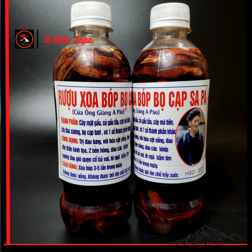 Thảo dược xoa bóp xương khớp chai 350 ml, thảo dược Sapa