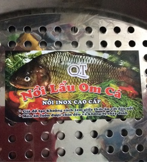 Khay lẩu om cá inox xịn