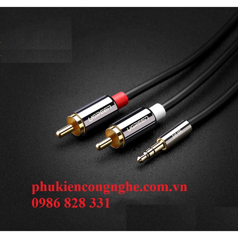 Cáp Audio 3.5 ra 2 đầu hoa sen 5m cao cấp Ugreen 10591