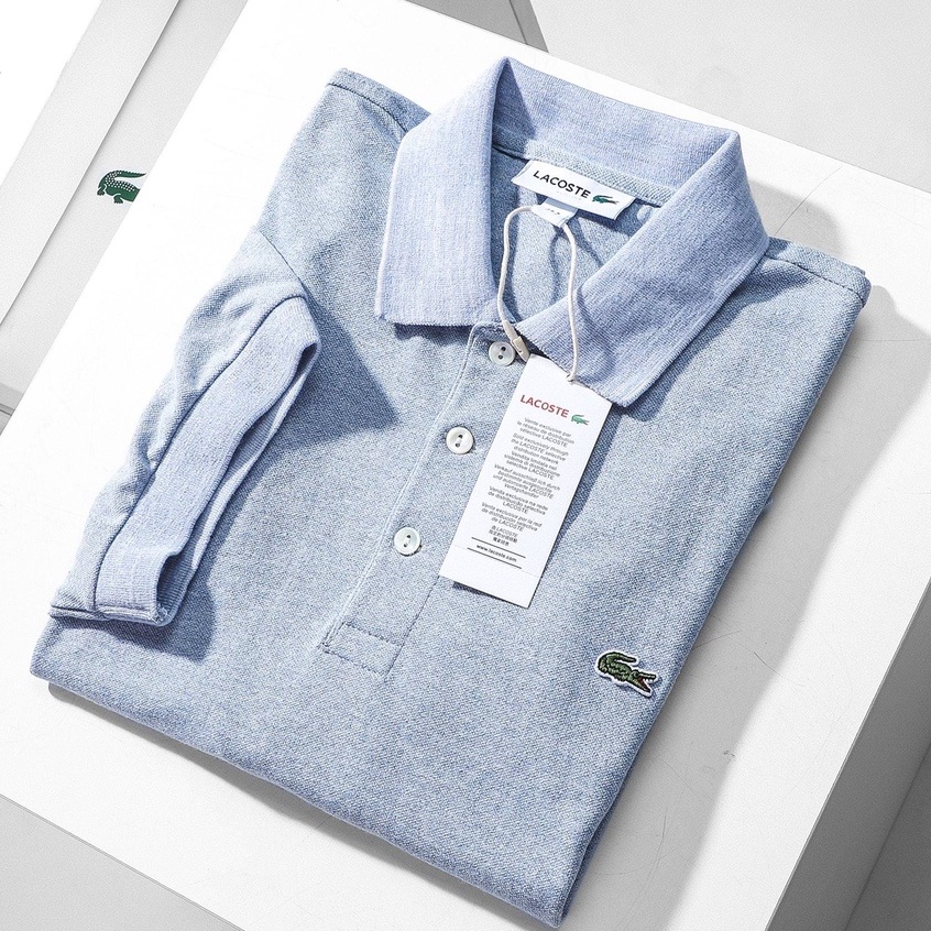 Áo Thun Nam Có Cổ Polo LACOSTE TRƠN KHÔNG VIỀN Form SlimFit Vải Chấm 5 Màu mịn mát cực xịn