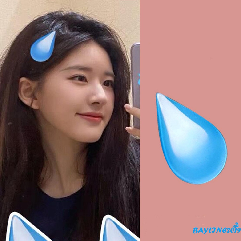 BAY-Kẹp tóc bên hông hình giọt nước vui nhộn cá tính cho nữ