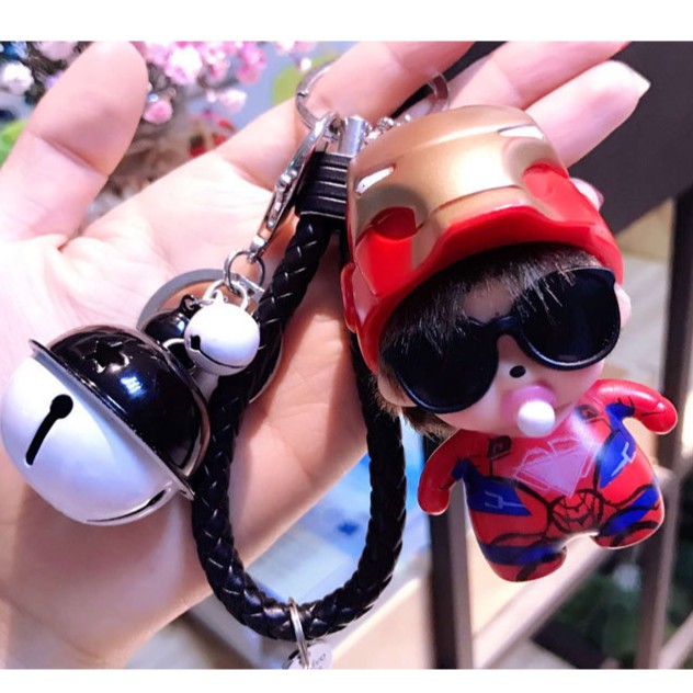 { Giá Rẻ } Móc khóa Monchichi iron man {A73}