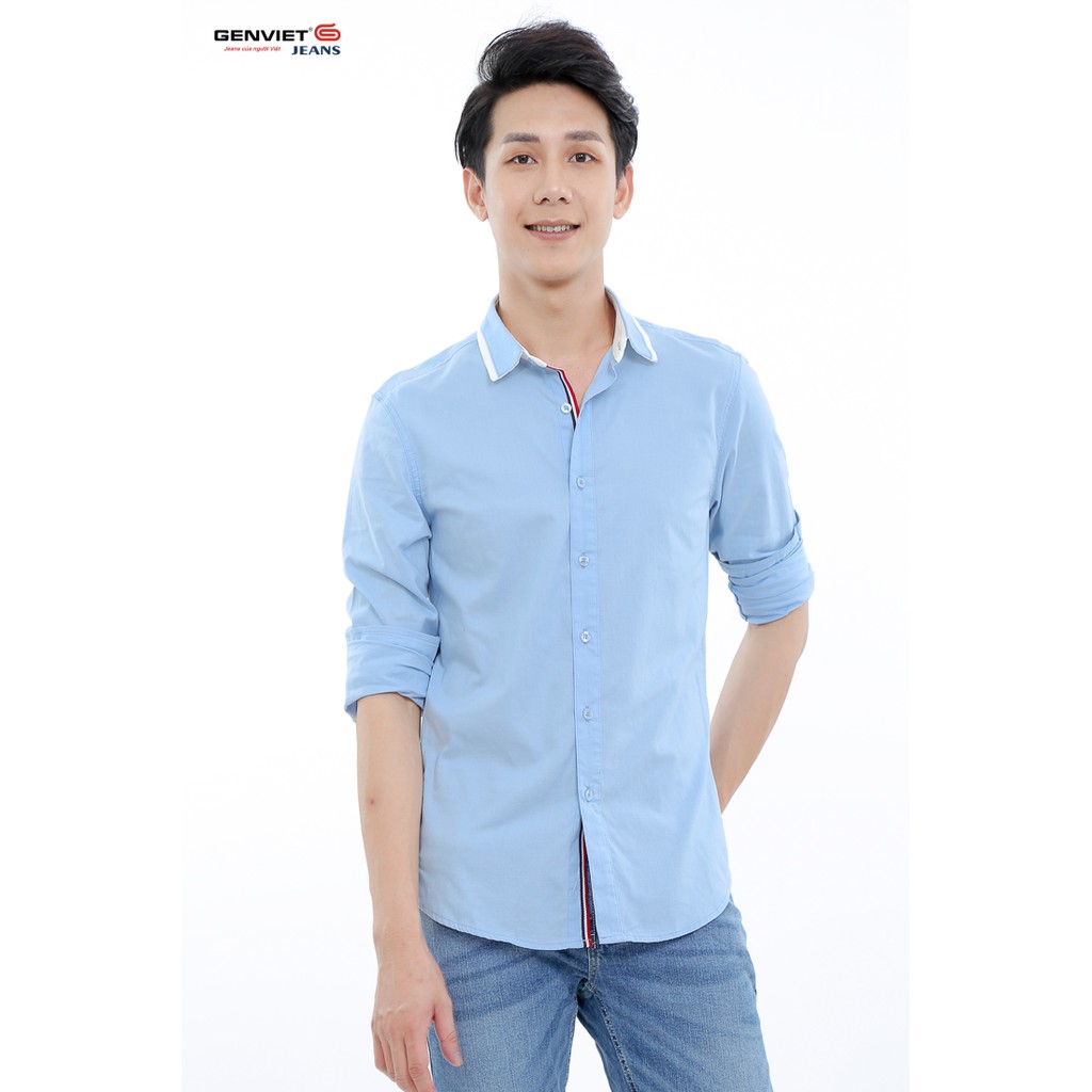 Áo sơ mi dài tay nam T3121C543 GENVIET