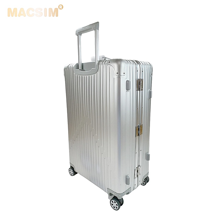 Vali hợp kim nhôm nguyên khối MS1104 Macsim cao cấp màu Silver cỡ 29 inches