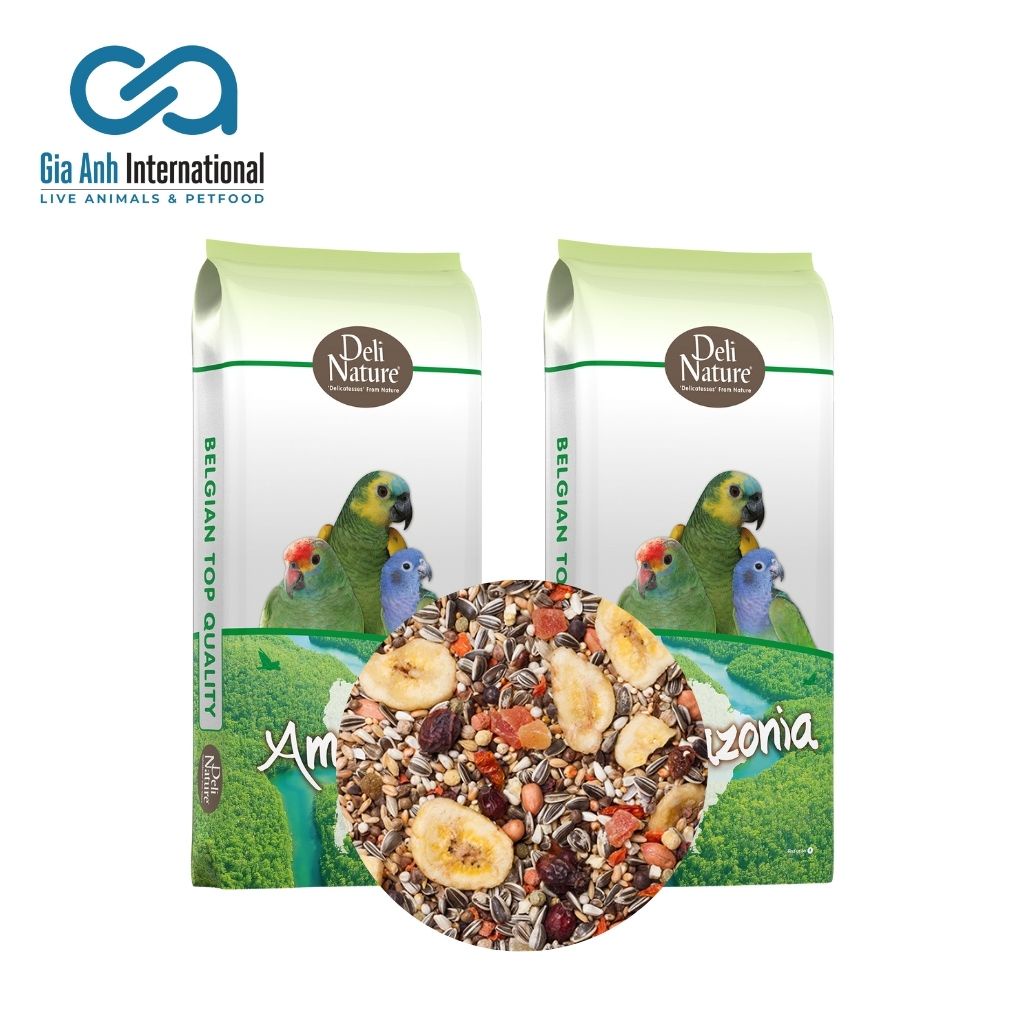 Hạt Trộn Dành Cho Vẹt Amazon và Pionus - Deli Nature Amazonias Park Amazonia Bổ Sung Dinh Dưỡng, Vẹt Khoẻ Mạnh Bao 15kg