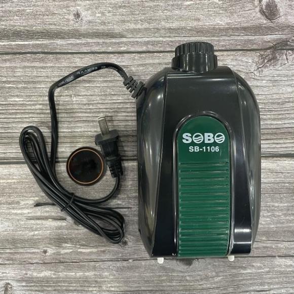 Máy Sục oxy bể cá, máy sủi oxy SOBO SB-1106 2 vòi - Chạy siêu êm