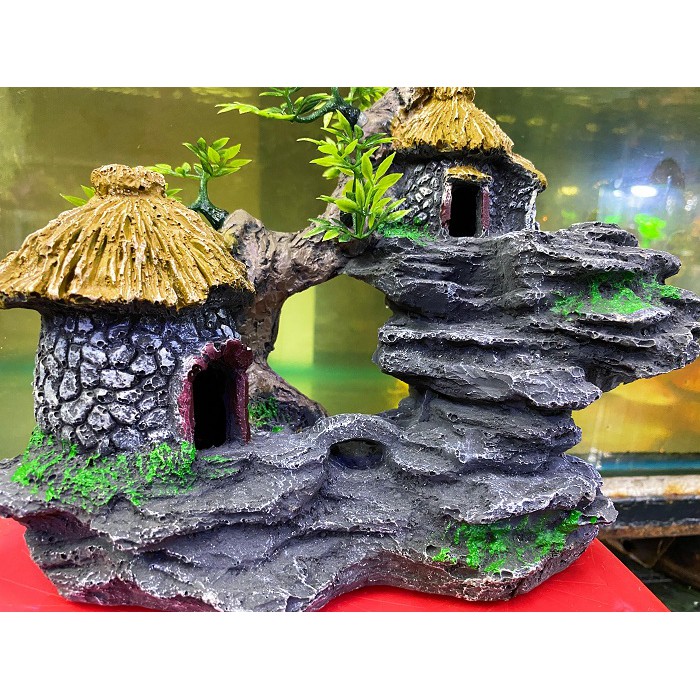 TIỂU CẢNH TRANG TRÍ HỒ CÁ NON BỘ 21X8X21CM