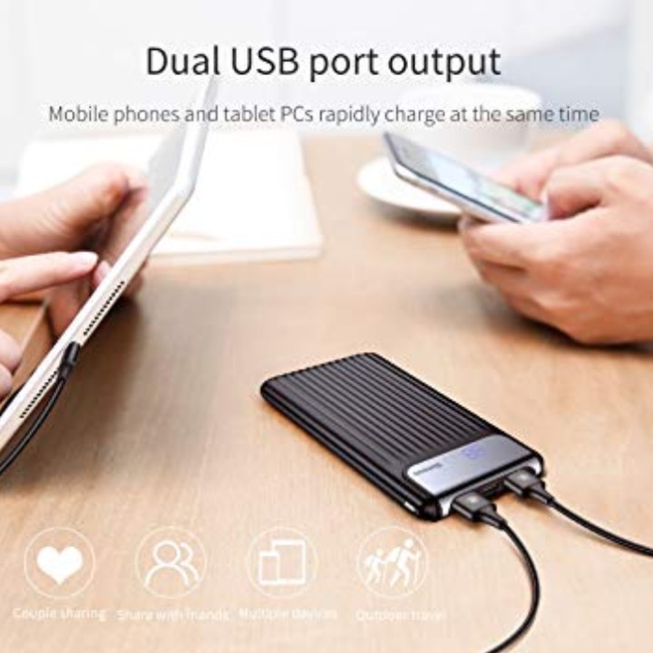 Pin, sạc dự phòng Baseus cao cấp PPYZ-C01 Power Bank 10,000mAh - Hàng Nhập Khẩu Chính Hãng