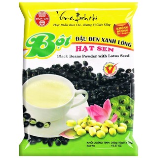 Bột đậu đen hạt sen Bích Chi 350g/ bịch ( 10 gói nhỏ) - 10 bịch tặng 1 bịch(có thể ghép loại)